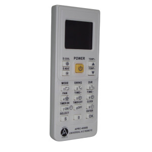 Appli Parts APRC-4000B Control Remoto Universal para Aire Acondicionado, LCD 1.5 pulg, Centigrados, 4.000 Frecuencias Appli Parts APRC-4000B Control Remoto Universal para Aire Acondicionado, LCD 1.5 pulg, Centigrados, 4.000 Frecuencias
