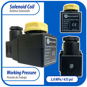 Appli Parts APSOV-220C Bobina para Valvula Solenoide 208V-220V, 50/60 Hz,compatible con todos los refrigerantes fluorados CFC, HCFC y HFC, valvula no incluida Appli Parts APSOV-220C Bobina para Valvula Solenoide 208V-220V, 50/60 Hz,compatible con todos los refrigerantes fluorados CFC, HCFC y HFC, valvula no incluida