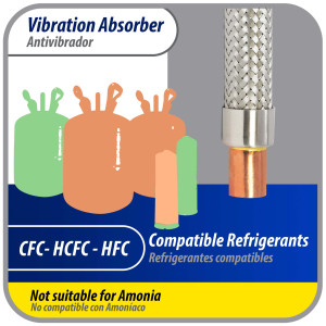 Appli Parts APVE-58 Antivibrador 5/8 pulg Soldable Eliminador de Vibracion 25cm Largo 450psi presion maxima de trabajo y 3.265psi presion de rotura Appli Parts APVE-58 Antivibrador 5/8 pulg Soldable Eliminador de Vibracion 25cm Largo 450psi presion maxima de trabajo y 3.265psi presion de rotura