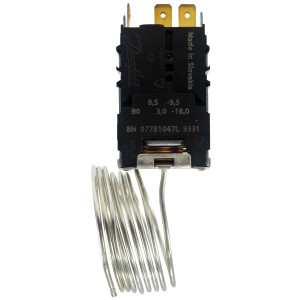 Danfoss 077B7105 Termostato de control Refrigerador 1 puerta 077B1047L Cut-in Frio -9.5C Cut-out Frio -18.0C Cut-in Caliente +8.5C Cut-Out Caliente +3.0C Capilar 1200mm
B0 Danfoss 077B7105 Termostato de control Refrigerador 1 puerta 077B1047L Cut-in Frio -9.5C Cut-out Frio -18.0C Cut-in Caliente +8.5C Cut-Out Caliente +3.0C Capilar 1200mm
B0