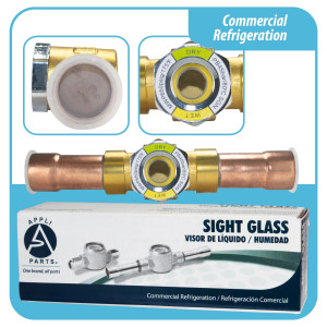 Appli Parts APSG-34S Visor de Liquido 3/4 pulg Indicador de Humedad con conexiones Soldable con cuerpo extraible para Sistemas de Refrigeracion y Aire Acondicionado compatible con refrigerantes CFC, HCFC, HFC Appli Parts APSG-34S Visor de Liquido 3/4 pulg Indicador de Humedad con conexiones Soldable con cuerpo extraible para Sistemas de Refrigeracion y Aire Acondicionado compatible con refrigerantes CFC, HCFC, HFC