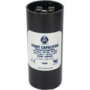 Appli Parts Condensador Capacitor Arranque 130-156 Mfd (microfaradios) uF 250 VAC remplazo universal para motores electricos de distintas aplicaciones 3.7cm Diametro 8.6cm Alto CON-130-250
 Appli Parts Condensador Capacitor Arranque 130-156 Mfd (microfaradios) uF 250 VAC remplazo universal para motores electricos de distintas aplicaciones 3.7cm Diametro 8.6cm Alto CON-130-250
