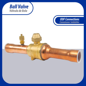 Appli Parts APBV-078 Valvula de Cierre 7/8 pulg tipo Bola de conexion soldable con puerto de servicio SAE de 1/4 de pulg presion maxima de trabajo 610 psi temperaturas de -30 C a 120 C longitud total 200 mm Appli Parts APBV-078 Valvula de Cierre 7/8 pulg tipo Bola de conexion soldable con puerto de servicio SAE de 1/4 de pulg presion maxima de trabajo 610 psi temperaturas de -30 C a 120 C longitud total 200 mm