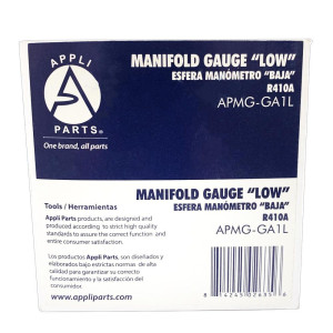 Appli Parts APMG-GA1L Esfera Manometro para Baja refrigerante R410a con Conexion SAE 1/4 de pulg, para Refrigeracion Aire acondicionado Reemplazo universal Herramientas HVAC  Appli Parts APMG-GA1L Esfera Manometro para Baja refrigerante R410a con Conexion SAE 1/4 de pulg, para Refrigeracion Aire acondicionado Reemplazo universal Herramientas HVAC