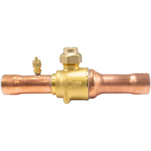 Appli Parts APBV-118 Valvula de Cierre 1-1/8 pulg tipo Bola de conexion soldable con puerto de servicio SAE de 1/4 de pulg presion maxima de trabajo 610 psi temperaturas de -30 C a 120 C longitud total 215 mm Appli Parts APBV-118 Valvula de Cierre 1-1/8 pulg tipo Bola de conexion soldable con puerto de servicio SAE de 1/4 de pulg presion maxima de trabajo 610 psi temperaturas de -30 C a 120 C longitud total 215 mm