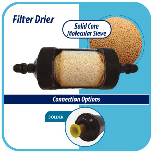 Appli Parts APFD-033S Filtro Secador 3/8 pulg para linea Liquido para Sistemas de Refrigeracion y aire acondicionado 033S ODF Soldable Universal Unidireccional 102mm Largo 25mm Ancho Appli Parts APFD-033S Filtro Secador 3/8 pulg para linea Liquido para Sistemas de Refrigeracion y aire acondicionado 033S ODF Soldable Universal Unidireccional 102mm Largo 25mm Ancho