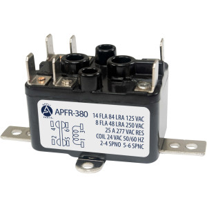 Appli Aprts APFR-380 Rele de ventilador 90-380 de conmutacion de Fan Relay, SPST, Polo Sencillo, Tiro Sencillo, bobina de 24 V, CA, Normalmente Abierto,Normalmente Cerrado, Soporte de ajuste multiple, Aplicacion Universal Appli Aprts APFR-380 Rele de ventilador 90-380 de conmutacion de Fan Relay, SPST, Polo Sencillo, Tiro Sencillo, bobina de 24 V, CA, Normalmente Abierto,Normalmente Cerrado, Soporte de ajuste multiple, Aplicacion Universal