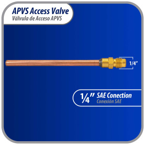 Appli Parts Valvula de acceso de 1/4 SAE x 3/16 pulg OD x con vastago de cobre de 5cm de largo con nucleo y tapa de laton con removedor de nucleo y empacadura APVS-143162 Appli Parts Valvula de acceso de 1/4 SAE x 3/16 pulg OD x con vastago de cobre de 5cm de largo con nucleo y tapa de laton con removedor de nucleo y empacadura APVS-143162