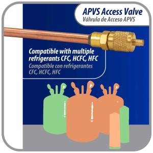 Appli Parts Valvula de acceso de 1/4 SAE x 3/16 pulg OD x con vastago de cobre de 5cm de largo con nucleo y tapa de laton con removedor de nucleo y empacadura APVS-143162 Appli Parts Valvula de acceso de 1/4 SAE x 3/16 pulg OD x con vastago de cobre de 5cm de largo con nucleo y tapa de laton con removedor de nucleo y empacadura APVS-143162