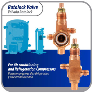 Appli Parts APRV-VA01 Valvula Rotolock V01 1 pulg x 3/8 pulg Soldable con puertos de acceso de 1/4 pulg Universal para sistemas de refrigeracion y aire acondicionado Appli Parts APRV-VA01 Valvula Rotolock V01 1 pulg x 3/8 pulg Soldable con puertos de acceso de 1/4 pulg Universal para sistemas de refrigeracion y aire acondicionado