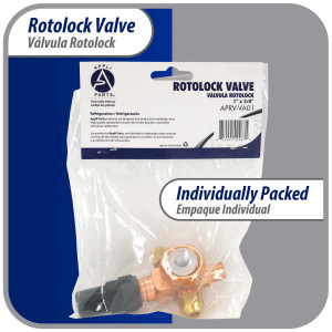 Appli Parts APRV-VA01 Valvula Rotolock V01 1 pulg x 3/8 pulg Soldable con puertos de acceso de 1/4 pulg Universal para sistemas de refrigeracion y aire acondicionado Appli Parts APRV-VA01 Valvula Rotolock V01 1 pulg x 3/8 pulg Soldable con puertos de acceso de 1/4 pulg Universal para sistemas de refrigeracion y aire acondicionado