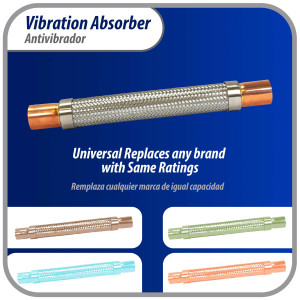 Appli Parts APVE-158 Antivibrador 1-5/8 pulg Soldable Eliminador de Vibracion 43cm Largo 400psi presion maxima de trabajo y 3.265psi presion de rotura Appli Parts APVE-158 Antivibrador 1-5/8 pulg Soldable Eliminador de Vibracion 43cm Largo 400psi presion maxima de trabajo y 3.265psi presion de rotura
