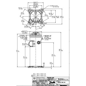 Danfoss DCJ091T2LC6A 7.5 tons 91.000 btu/h R410A Compresor Scroll para Aire Acondicionado 208-230/3/60 (V/Ph/Hz) Descarga 7/8 pulg, Succion 1-1/8 pulg, ODF, Aceite PVE 121L5003 Remplaza 121L5002, 120U2307, 121L8589 HCJ090T2LC6A Danfoss DCJ091T2LC6A 7.5 tons 91.000 btu/h R410A Compresor Scroll para Aire Acondicionado 208-230/3/60 (V/Ph/Hz) Descarga 7/8 pulg, Succion 1-1/8 pulg, ODF, Aceite PVE 121L5003 Remplaza 121L5002, 120U2307, 121L8589 HCJ090T2LC6A