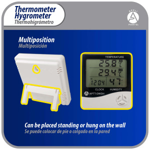 Appli Parts APTT-DWDH Termometro, Reloj e Higrometro -10 C a 50 C (-4 F to 122 F) 10 to 99 RH