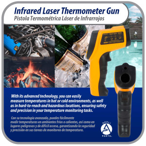 Appli Parts APTT-DLD Termometro Pistola Laser Infrarrojo -50 C a 550 C para aplicaciones de Refrigeracion y Calefaccion Appli Parts APTT-DLD Termometro Pistola Laser Infrarrojo -50 C a 550 C para aplicaciones de Refrigeracion y Calefaccion