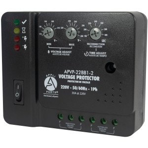 Appli Parts APVP-22BB1-2 Protector de Voltaje 220 V, 1 Ph, 50/60 Hz, 30 A, 3 HP, para Aire Acondicionado y Refrigeracion, tiempo de espera o de reconexion programable Appli Parts APVP-22BB1-2 Protector de Voltaje 220 V, 1 Ph, 50/60 Hz, 30 A, 3 HP, para Aire Acondicionado y Refrigeracion, tiempo de espera o de reconexion programable