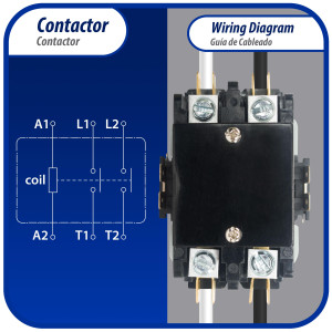 Appli Parts APAC-230240 Contactor 2 Polos 30A 240V Bobina Repuesto para Compresores de CA y Aplicaciones Electricas Certificacion UL E476929 de Trabajo Pesado