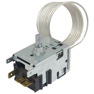 Danfoss 077B7100 Termostato de control Refrigerador comercial 1 puerta 077B7100 077B0967L Cut-in Frio -9.5C Cut-out Frio -18.0C Cut-in Caliente +8.5C Cut-Out Caliente +3.0C Capilar 1200mm
B0