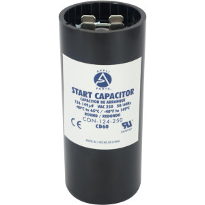 Appli Parts Condensador Capacitor Arranque 124-149 Mfd (microfaradios) uF 250 VAC remplazo universal para motores electricos de distintas aplicaciones 3.7cm Diametro 8.6cm Alto CON-124-250
 Appli Parts Condensador Capacitor Arranque 124-149 Mfd (microfaradios) uF 250 VAC remplazo universal para motores electricos de distintas aplicaciones 3.7cm Diametro 8.6cm Alto CON-124-250