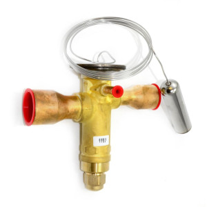 Danfoss 067N3095 35TR Valvula de Expansion Termostatica, TGE, R410A, 1-1/8x1-1/8 pulg Soldable, ODF, 1/4 pulg Ecualizacion externa, Bi-flow, -25 a 10C 