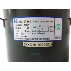 Motor Aire Acondicionado Evaporador YDK-100-6X-1 100W 230v/50-60hz NAHU018C10B Motor Aire Acondicionado Evaporador YDK-100-6X-1 100W 230v/50-60hz NAHU018C10B