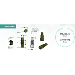 Full Gauge SB19 Sensor de Temperatura NTC con Rosca y Cable 2.5 m para insercion directa en tuberia o paneles solares, rango de temperatura -50 a 105 C (-58 a 221 F)