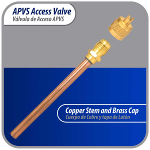 Appli Parts Valvula de acceso de 1/4 SAE x 1/4 pulg OD x con vastago de cobre de 8cm de largo con nucleo y tapa de laton con removedor de nucleo y empacadura APVS-14143 Appli Parts Valvula de acceso de 1/4 SAE x 1/4 pulg OD x con vastago de cobre de 8cm de largo con nucleo y tapa de laton con removedor de nucleo y empacadura APVS-14143