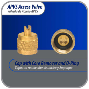 Appli Parts Valvula de acceso de 1/4 SAE x 1/4 pulg OD x con vastago de cobre de 8cm de largo con nucleo y tapa de laton con removedor de nucleo y empacadura APVS-14143 Appli Parts Valvula de acceso de 1/4 SAE x 1/4 pulg OD x con vastago de cobre de 8cm de largo con nucleo y tapa de laton con removedor de nucleo y empacadura APVS-14143