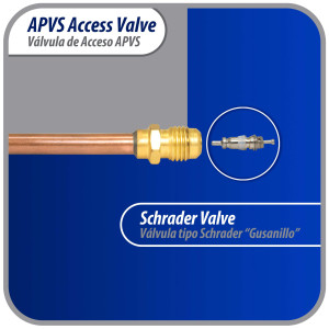 Appli Parts Valvula de acceso de 1/4 SAE x 1/4 pulg OD x con vastago de cobre de 8cm de largo con nucleo y tapa de laton con removedor de nucleo y empacadura APVS-14143 Appli Parts Valvula de acceso de 1/4 SAE x 1/4 pulg OD x con vastago de cobre de 8cm de largo con nucleo y tapa de laton con removedor de nucleo y empacadura APVS-14143
