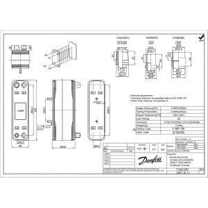 Danfoss 021B2058 Intercambiador de Calor 5 Ton B3-030-50-3.0-Hq 5TR