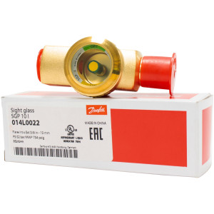 Danfoss 014L0022 Visor de Liquido / Humedad 3/8x3/8 pulg, Flare, Entrada Hembra por Salida Macho, MPT 754 psig, SGP 10 I