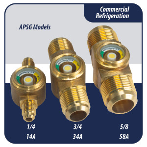 Appli Parts APSG-14A Visor de Liquido 1/4 pulg Flare e Indicador de Humedad con conexiones Rosca con cuerpo solido para Sistemas de Refrigeracion y Aire Acondicionado compatible con refrigerantes CFC, HCFC, HFC Appli Parts APSG-14A Visor de Liquido 1/4 pulg Flare e Indicador de Humedad con conexiones Rosca con cuerpo solido para Sistemas de Refrigeracion y Aire Acondicionado compatible con refrigerantes CFC, HCFC, HFC